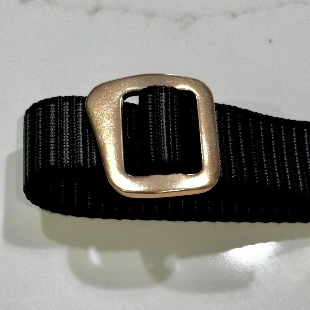 Bison Designs black/Gray Canvas Belt. Size Medium.